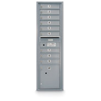 9 Door Standard 4C Mailbox with 1 Parcel Door