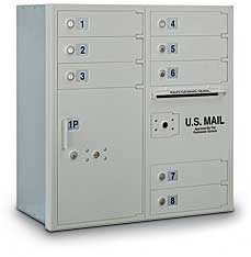 8 Door 4C Mailbox with Parcel Locker