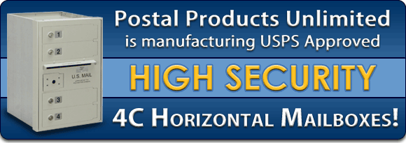 Postal Products Unlimited is manufacturing USPS Approved High Security 4c Horizontal Mailboxes